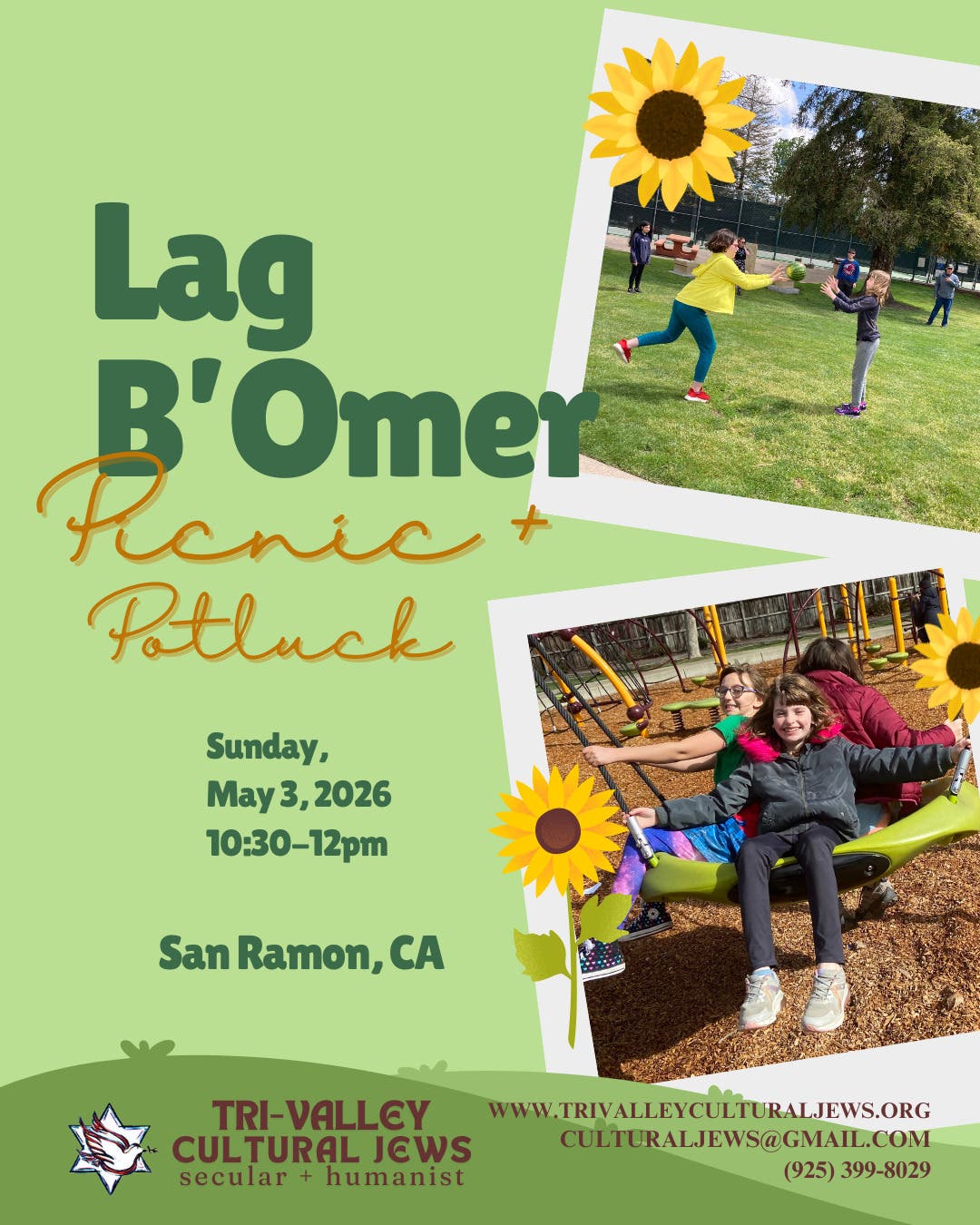 Tri-Valley Cultural Jews Lag B'Omer Picnic & Potluck