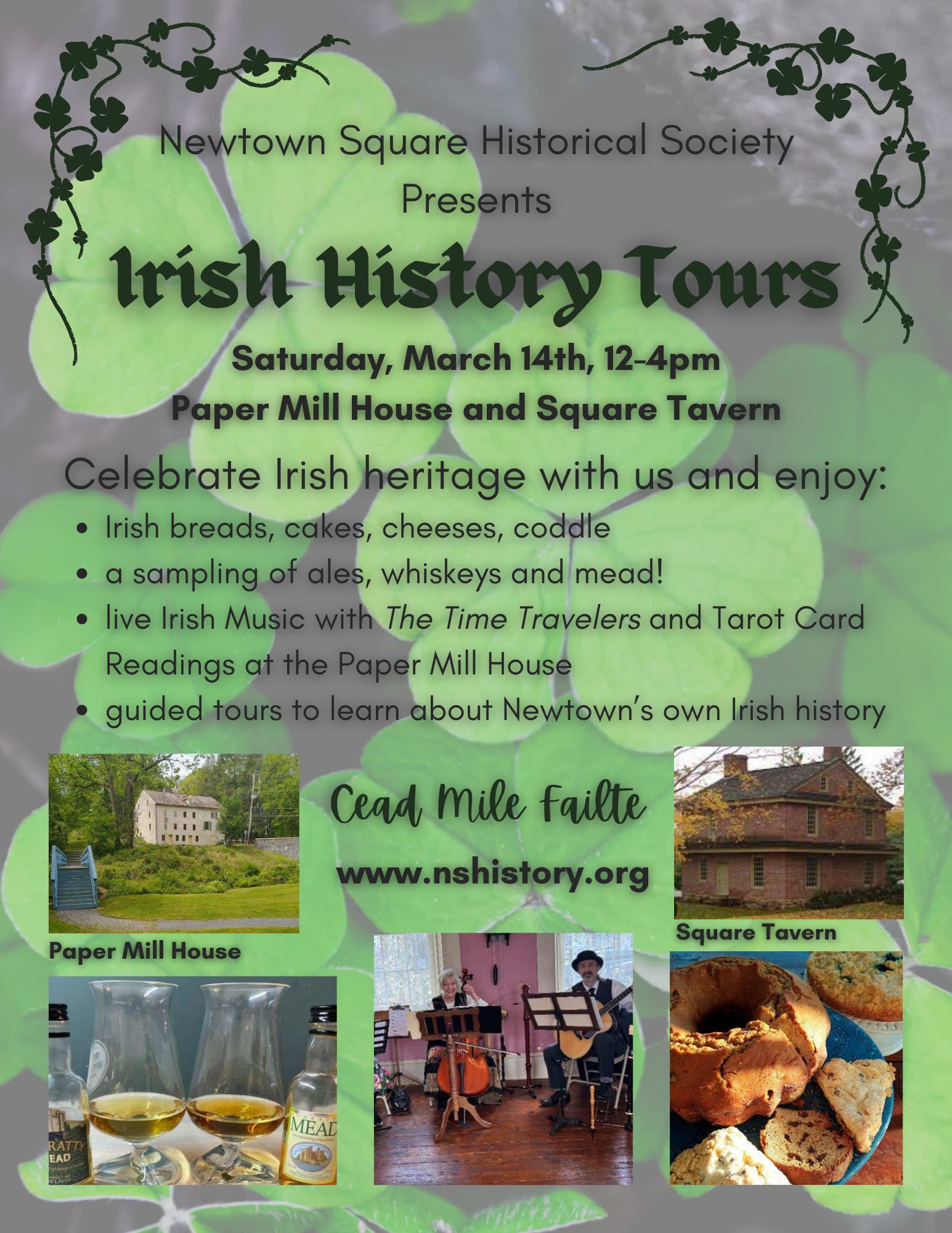 Irish History Tours and Celebration at the Paper Mill House