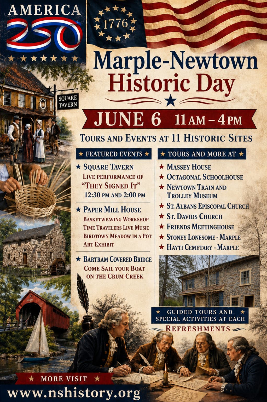 Marple-Newtown Historic Day June 6th, 11am to 4pm