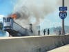 A semi-trailer is on fire Tuesday afternoon on I-80 eastbound. I-80 Eastbound is closed from LaGrange Road to Harlem Avenue, with backups until Maple Street.