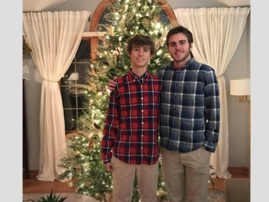 Colin and Brian Peck, of Orland Park. Brian Peck died in 2019 of sudden cardiac arrest. 
