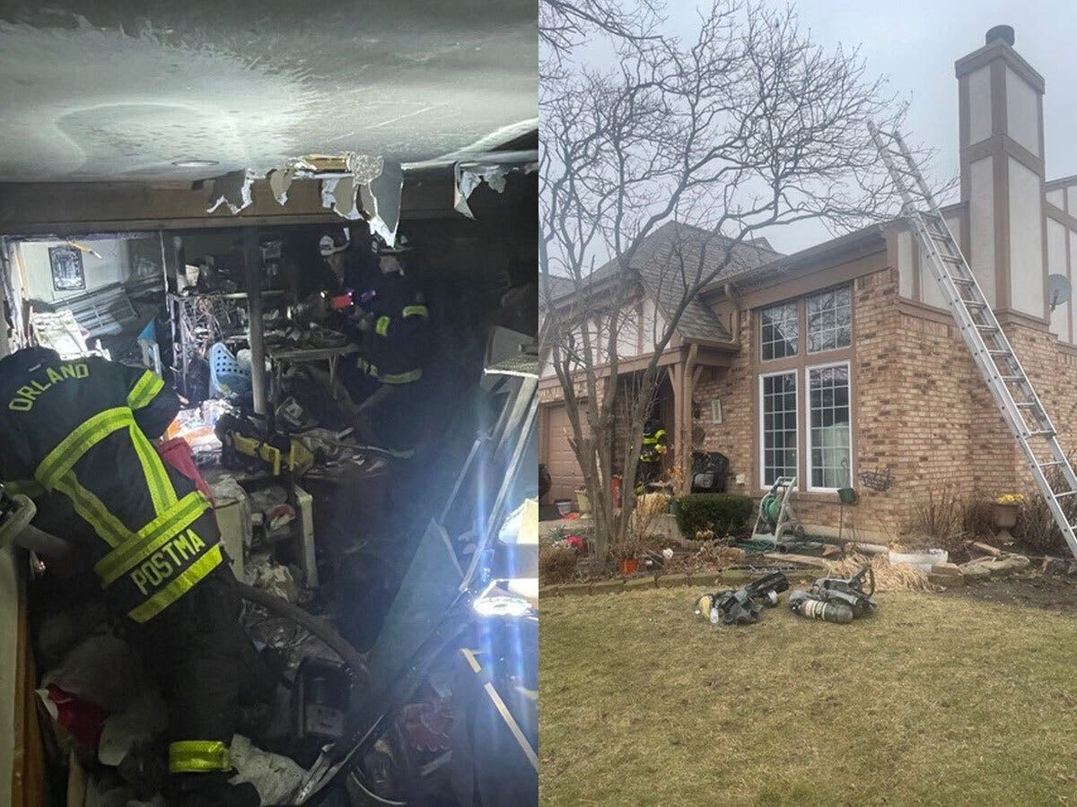 Orland Fire Protection District crews responding to a fire at a townhome Saturday afternoon encountered hoarding conditions that complicated the attack on the fire, officials said. 