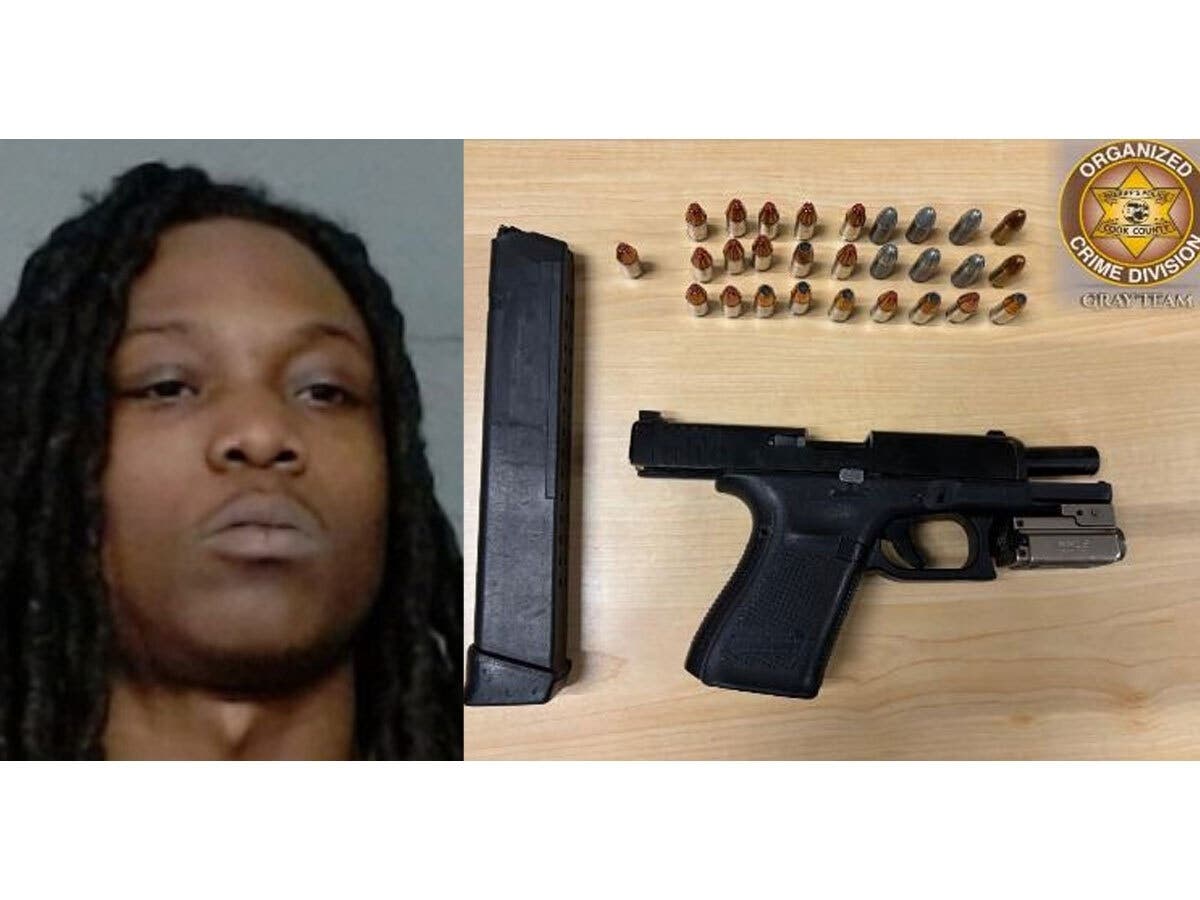 A Richton Park man faces gun and other charges after a traffic stop in Chicago Heights, the Cook County Sheriff's Office said Monday. 