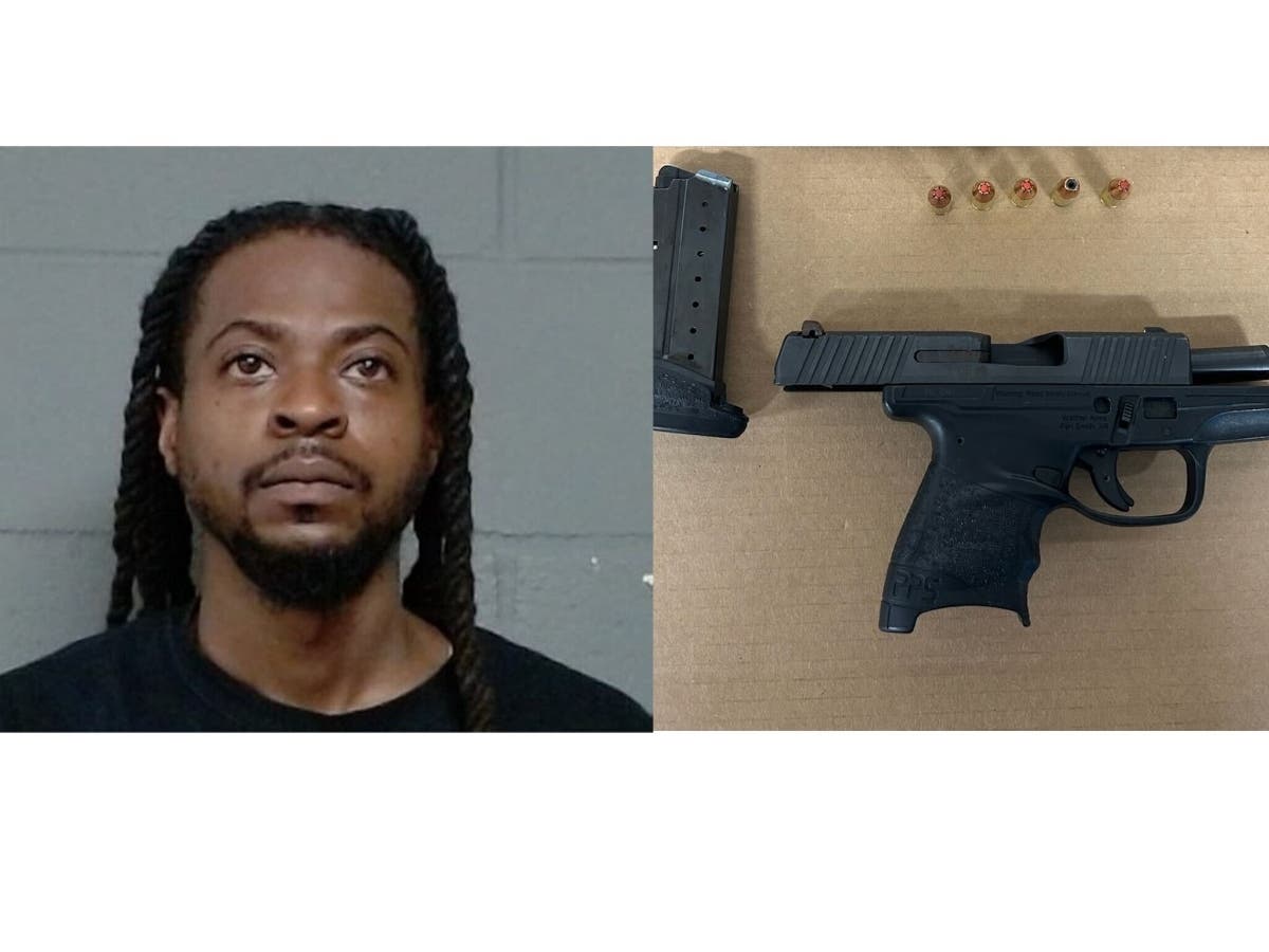 A 34-year-old Chicago Heights man faces a felony gun charge after sheriff's police found an illegal loaded handgun in his car earlier this month. 