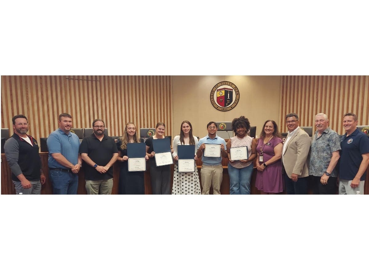 The Village of Tinley Park last week announced the winners of the Reta Brudd Scholarship.