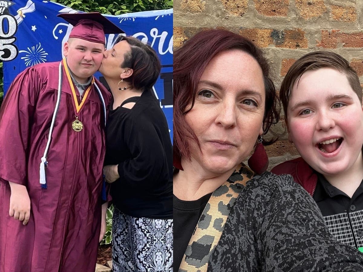 Patti DeBoer and her son Jaxson, who at 15 was diagnosed with rare heart condition pediatric hypertrophic cardiomyopathy. 