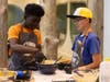 Students got hands-on in the Bridge Kitchen, combining ingredients and learning how to make their own delicious donut batter.