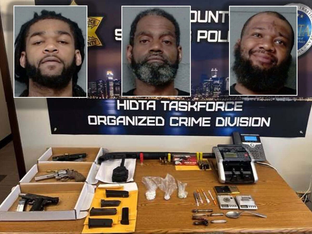 Three men have been charged after a Sauk Village home was raided, the Cook County Sheriff's Office said.