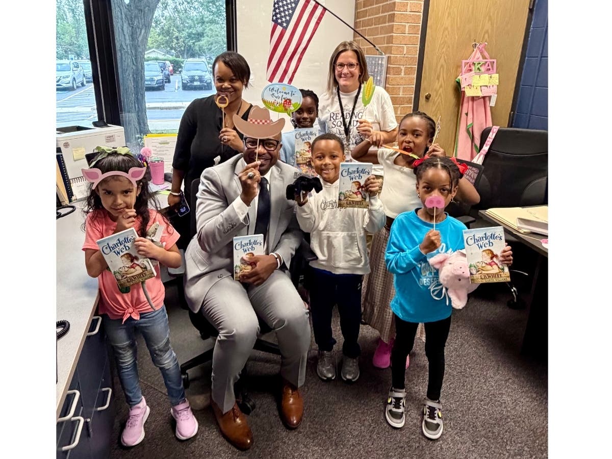 Superintendent Dr. Terrance Sanders read the first chapter of Charlotte’s Web over the Flossmoor Hills school intercom on Sept. 16. 
