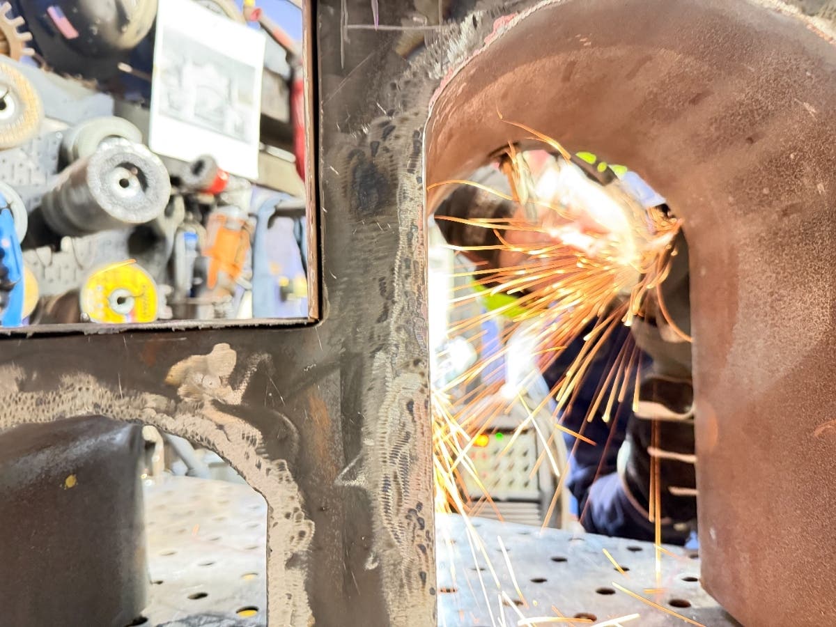 Ron Dyrcz's "The Stockyard Crown" is on display at FABTECH 2026 in Las Vegas this week. 