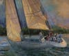 Cathy Liontas, "Sunset Sail", Oil