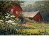 Mark Battista, "Barnyard Duet", acrylic