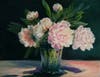 Jeanne O’Brien, White Peonies, oil