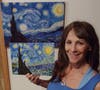 Lauren Teton with her Starry Night and Van Gogh's