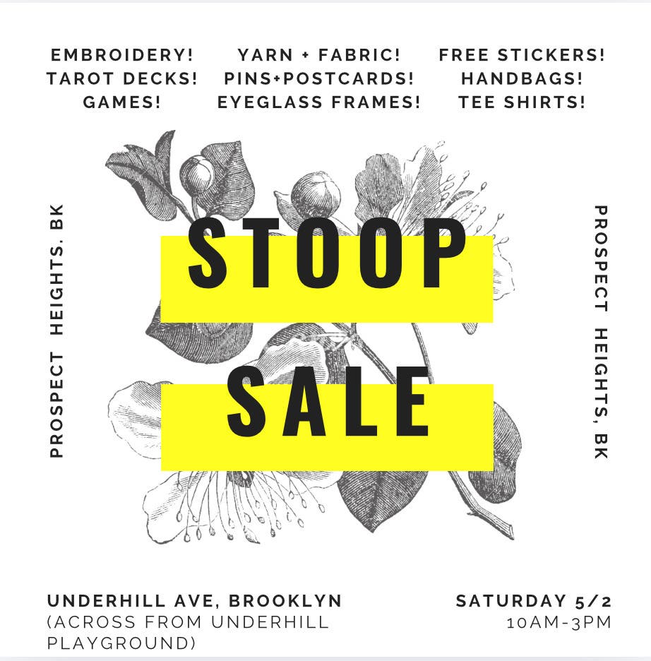 Spring Stoop Sale -- Sat May 2!