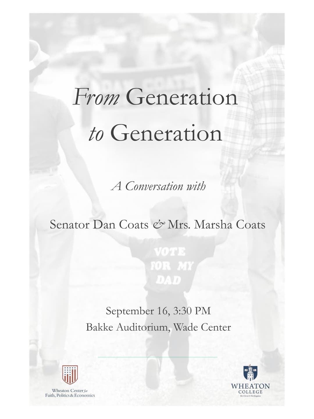 From Generation to Generation: A Conversation with Senator Dan Coats