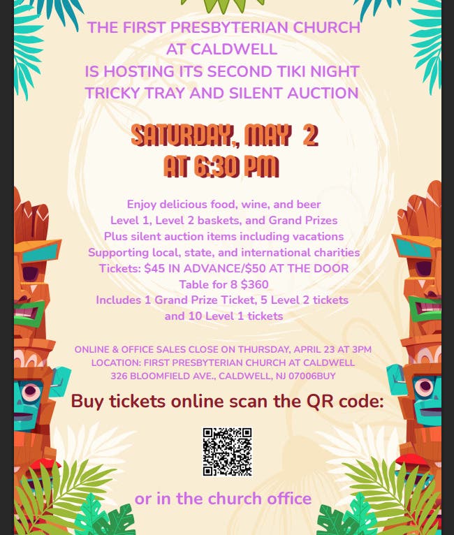 The First Presbyterian Church at Caldwell Tricky Tray and Silent Auction