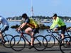 Cyclists in the Folks on Spokes & Step Forward Ride + Walk event ride along the Milford coastline to raise funds for Bridges Healthcare’s mental health and addiction recovery services. 
