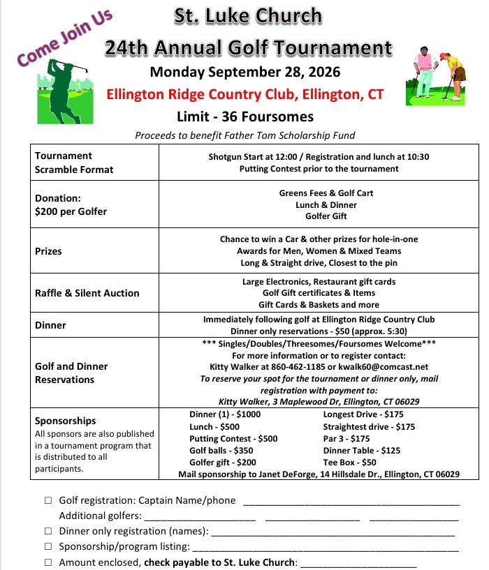 St. Luke Church 24th Annual Golf Tournament