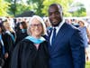 Kevin Pierre-Louis and King School Head of School Carol Maoz.