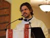 Father Andy Kruger preaching on Easter at Trinity Cranford