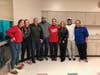 Pictured (L to R) are Tatum Danielewicz, Allie Danielewicz, award winner Michael Danielewicz, Immediate Past Commissioner Dan McGrath, former winner Harry Steindler, former winner Beth Sciarretta, Commissioner Paul Chanan, and former winner Lew Bricker