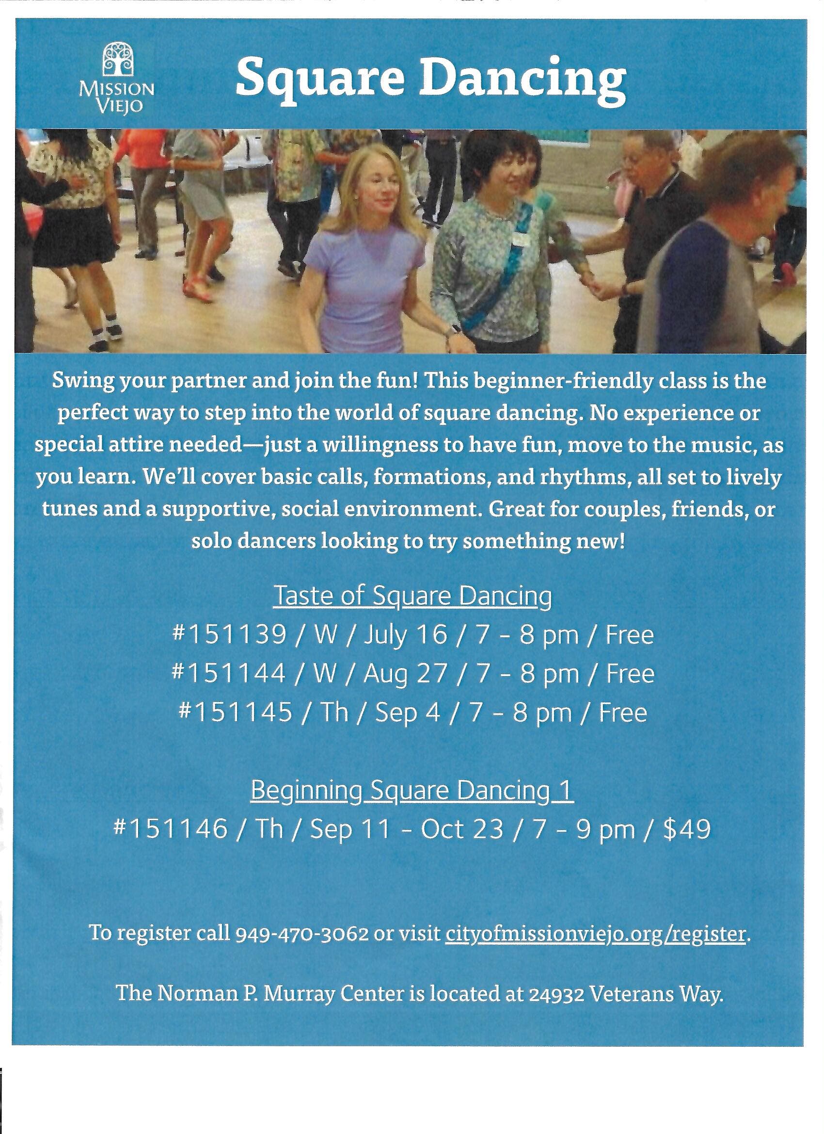 Free Taste of Square Dancing Class
