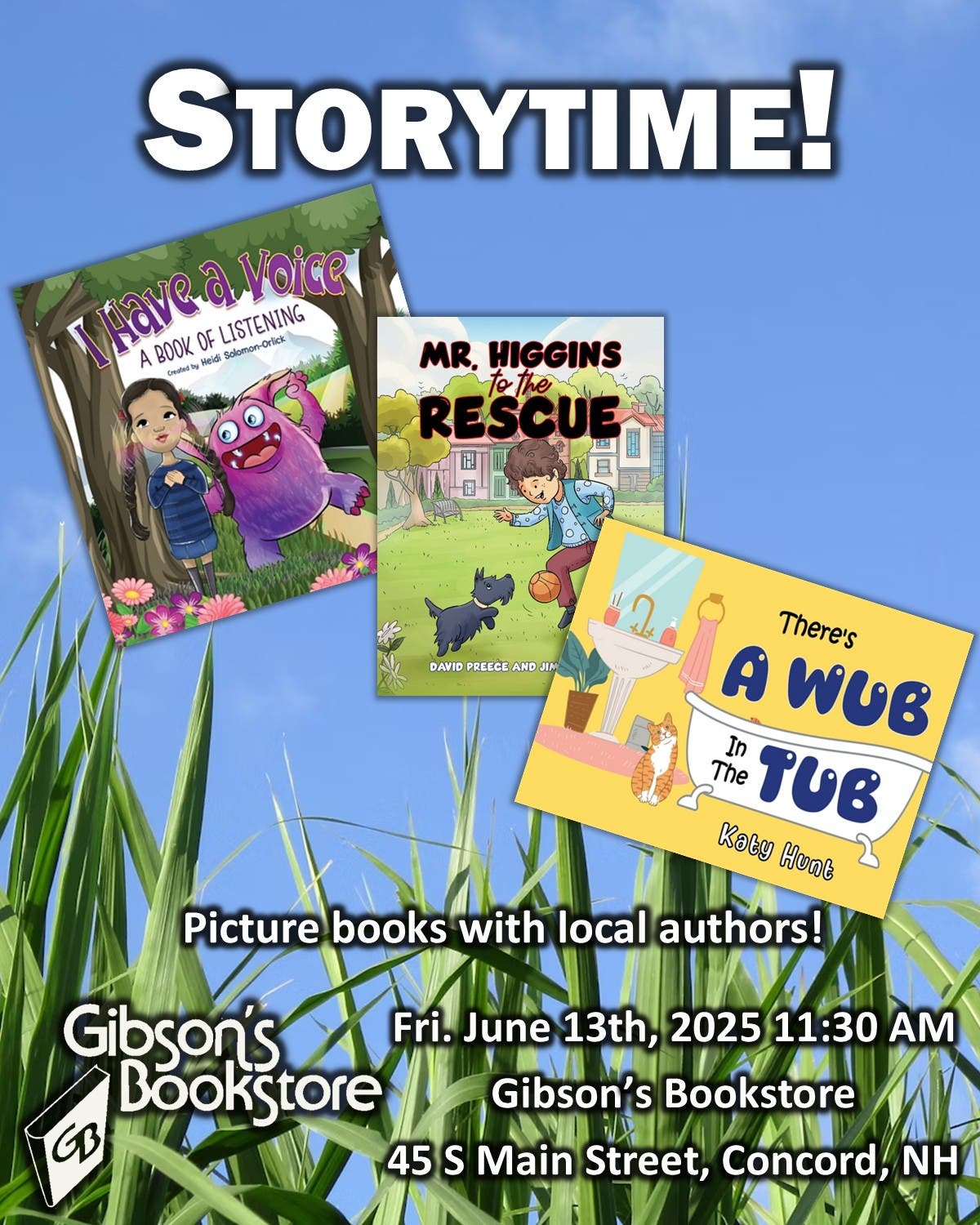 Storytime! 4 local picture book authors!