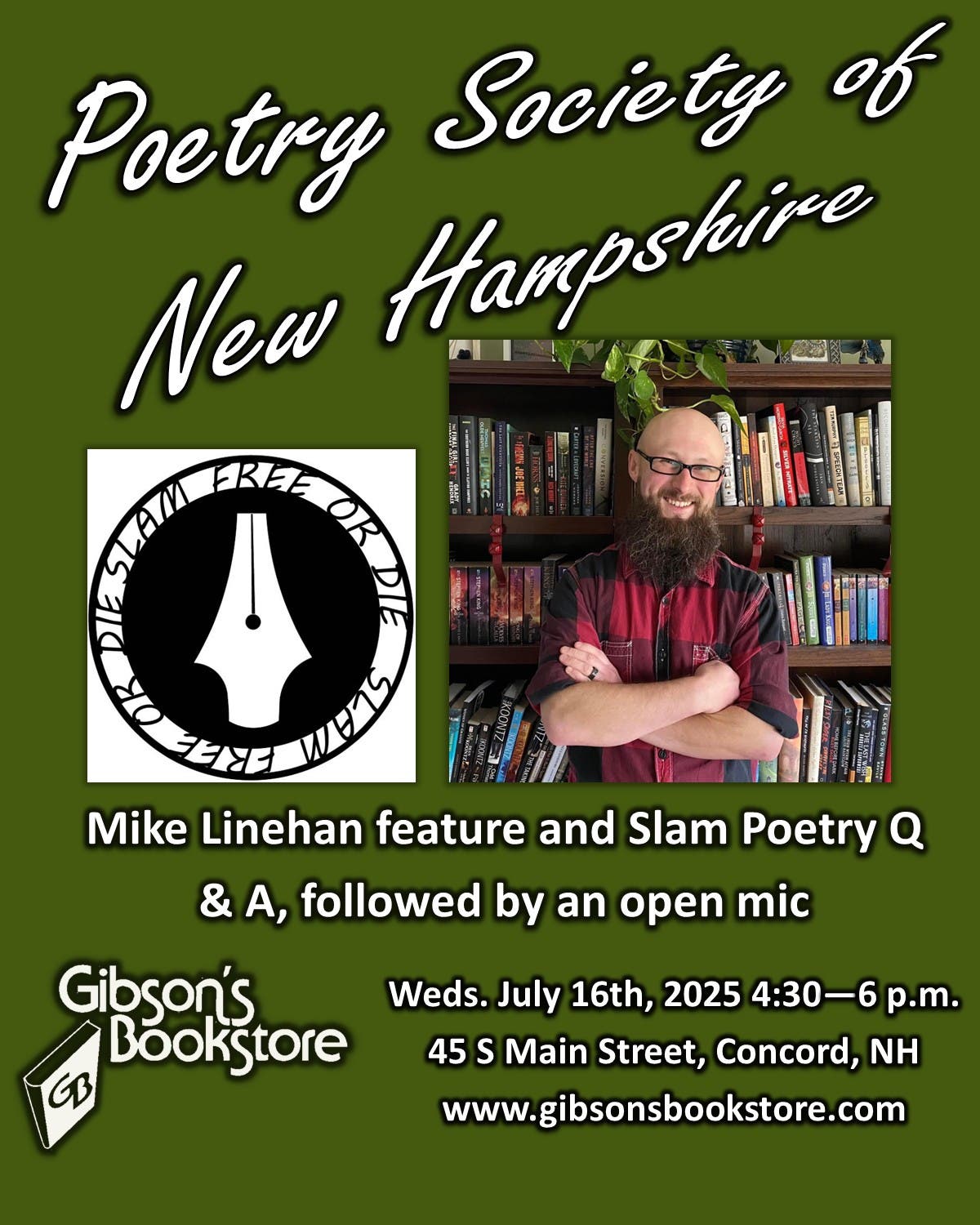 Poetry Society of New Hampshire: Mike Linehan Feature and Slam Poetry Q & A