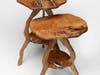 Wood & Turquoise Pie Crust Tables