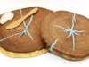 Wood & Turquoise Cheese Boards