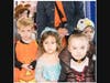 PreK3 students lining up for the Halloween parade
