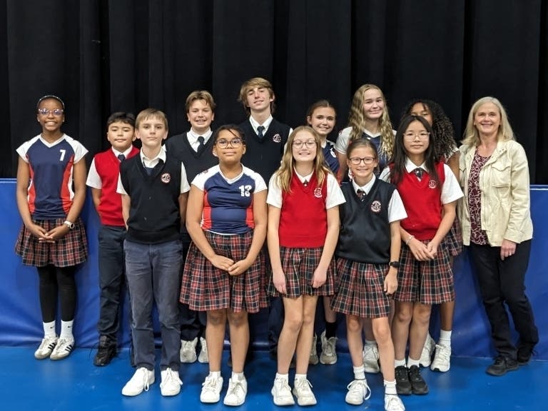 (Back) Elizabeth Ikwuemesi, Jackson So, Mason Vallow, William Kush, Taylor Lisula, Charlotte Fowler, Ava Harvey, Mrs. Gray (Front)Piotr Skowronski, Corrine Johnson, Philomena Eberhardt, Sophia Sikora, Ava Chen