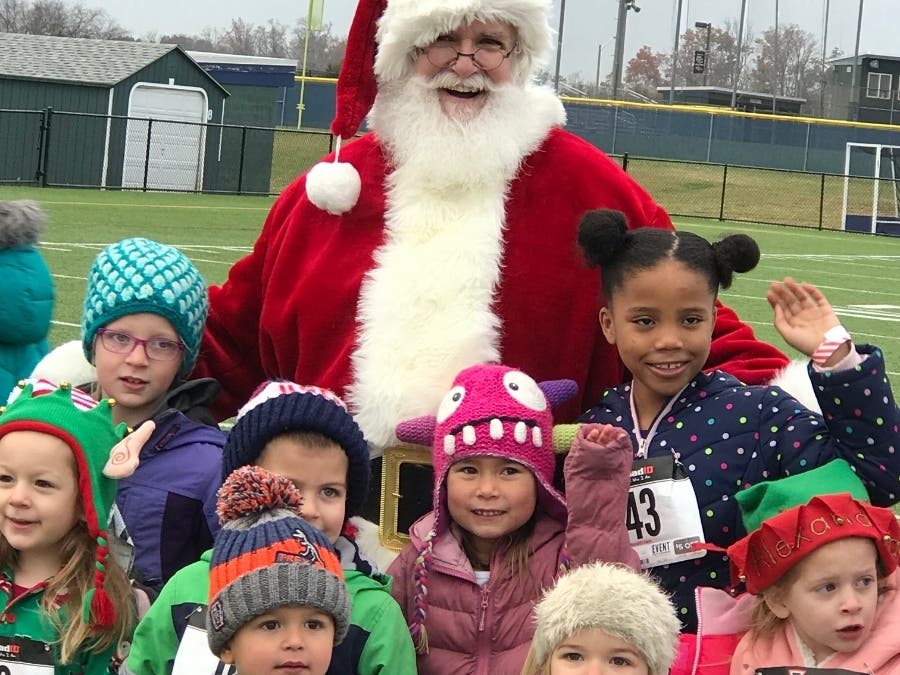 Santa and his Candy Cane Kid runners
