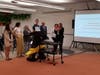 Digital Learning initiatives were shared by Chief Technology Officer John Connolly, Director of Curriculum Dr. Stacey Gonzales, Stagg Teacher Tony Roditis and Media Director Laura Begani and several students from a blended learning class.
