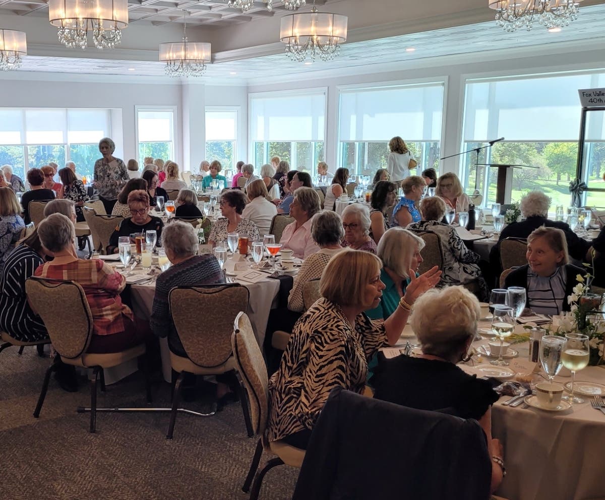 Guests at previous Fox Valley Beaux Arts luncheon and Fashions by Chico's held at the Elgin Country Club, Elgin.