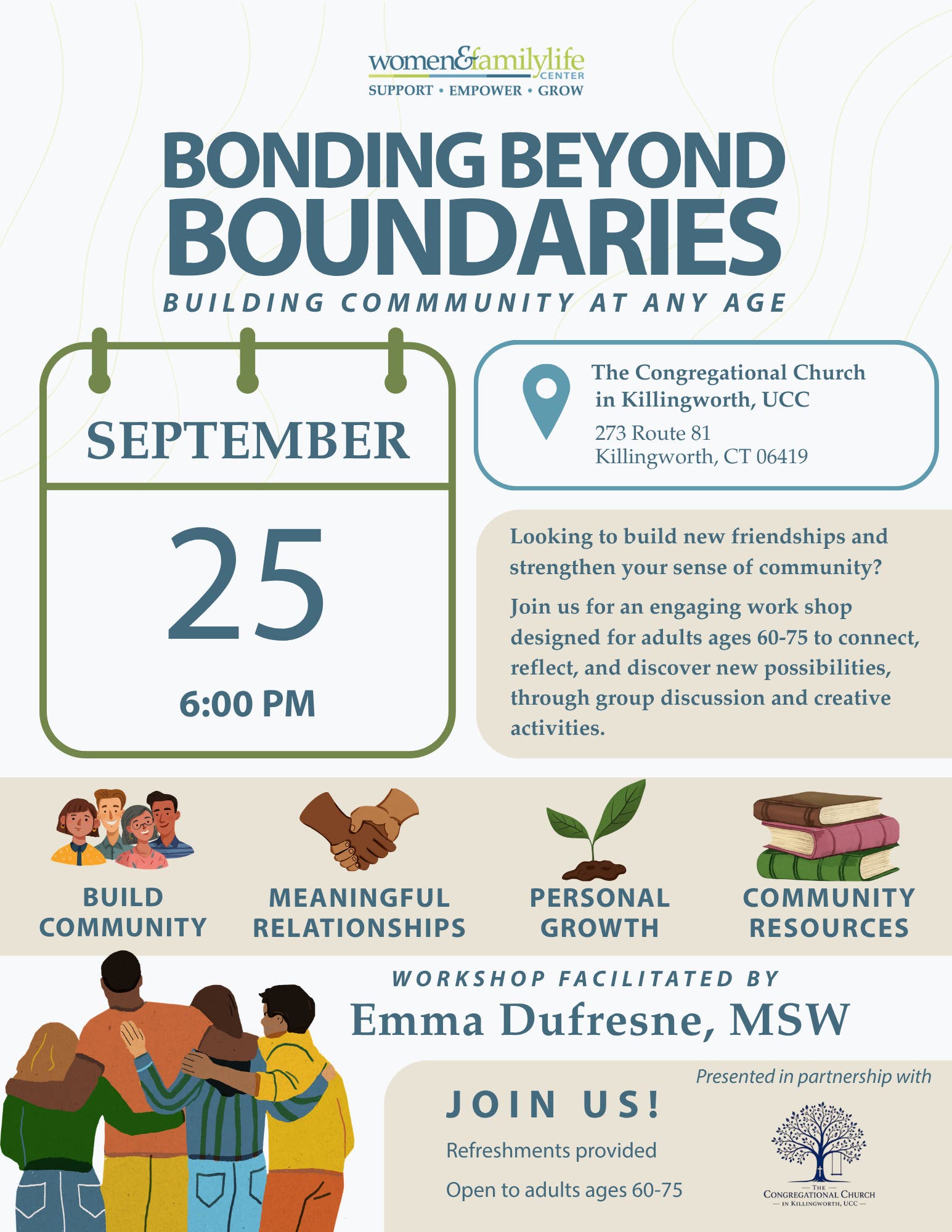 Bonding Beyond Boundaries: A Community Connection Workshop For Older Adults Comes to Killingworth