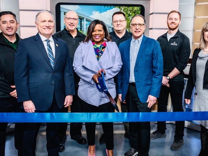 COD leaders and community members celebrate the opening of its new Multimedia Services Studio on the College’s Glen Ellyn campus.