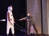 Nathan Walker as the animated snowman and Emily Gambill as Smeagol. 