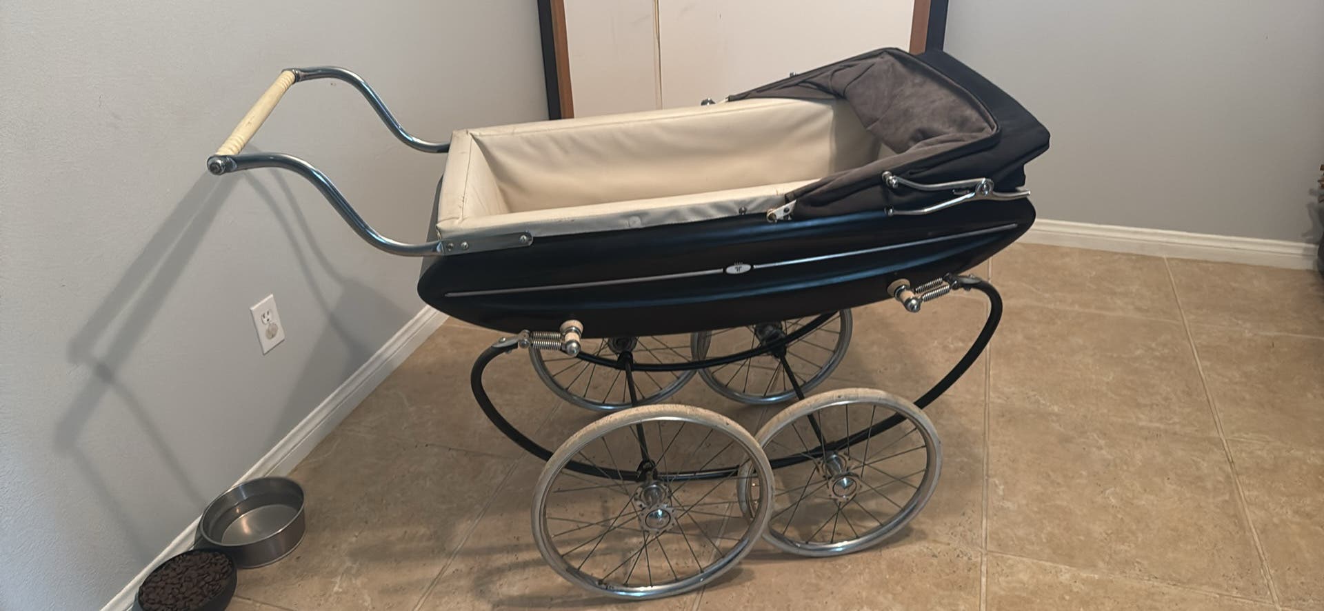 Vintage TanSad Baby Pram Carriage