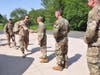 Soldiers return home Friday after a months-long deployment.