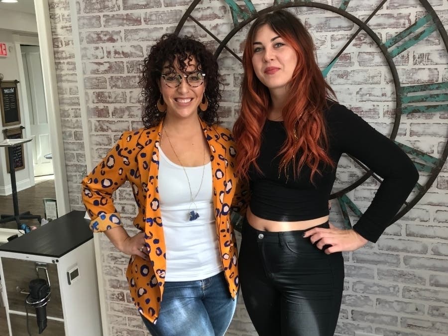 Imogene Wilson with newest hire and stylist Roxie Repa at Alchemy, the Salon.