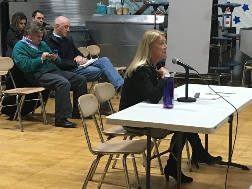 First Selectwoman Brenda Kupchick discusses the staffing plan for her office Monday.