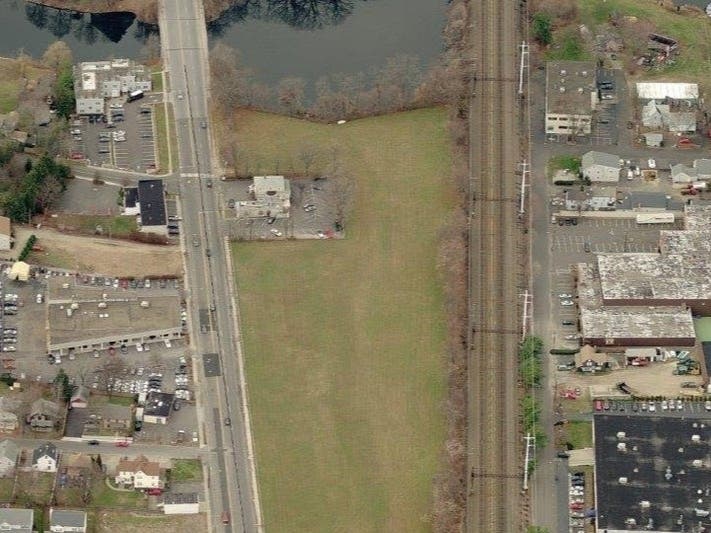 An aerial view shows the former Exide battery plant site in Fairfield.