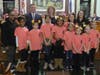 The Stratford Pop Warner Mitey Mites cheer team is honored Monday by town officials.