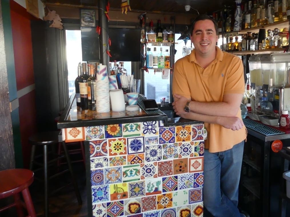 Ryan Gillespie stands behind the bar Sunday at Tequila Revolucion in Fairfield.