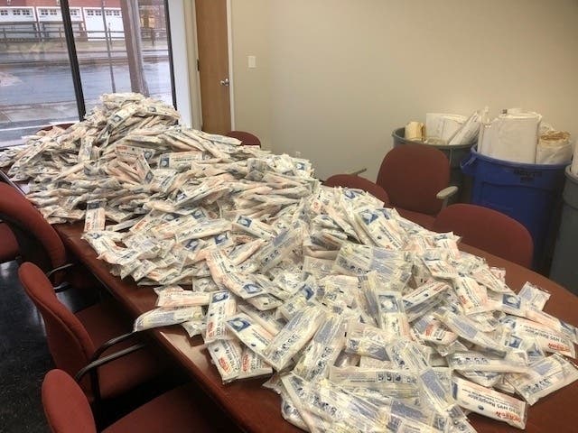 Fairfield Public Schools recently donated about 1,000 N95 face masks to first responders.