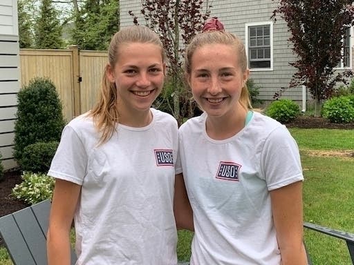 Anna Keeley (left) and Anna Burgess are raising money for the USO of Metropolitan New York.