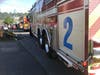 Fairfield firefighters respond to a blaze Wednesday on Shoreham Terrace.