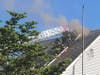 Fairfield firefighters respond to a blaze Wednesday on Shoreham Terrace.